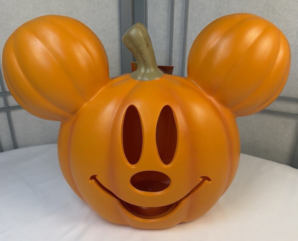 Disney Mickey Mouse Light Up Pumpkin Jack-O-Lantern Halloween Decor